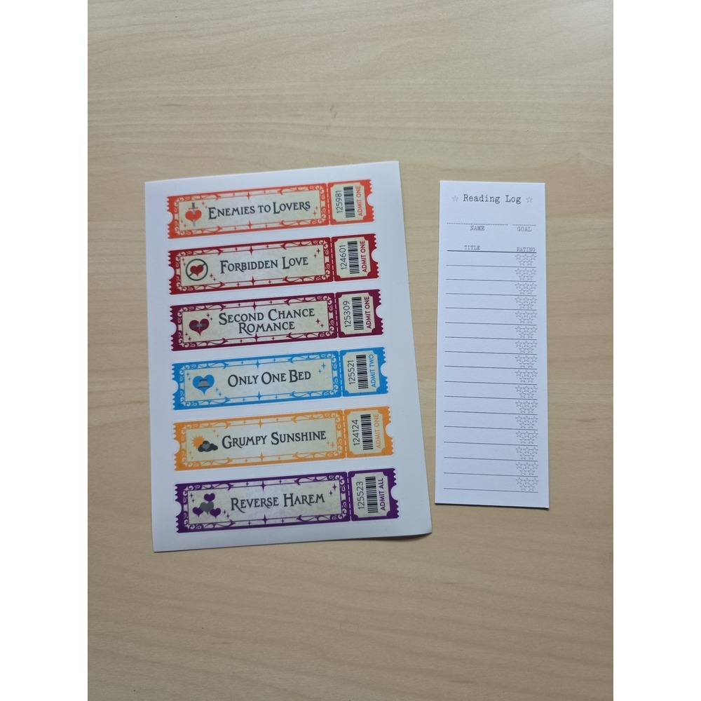 Litjoy TBR stickers and bookmark